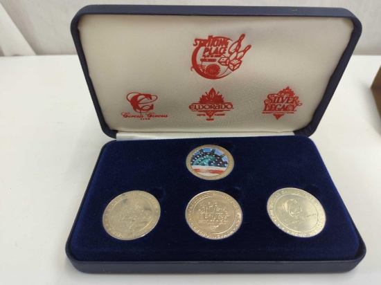 STRIKING PLACE RENO 2003 GAME TOKENS ELDORADO, SILVER LEGACY,CIRCUS CIRCUS
