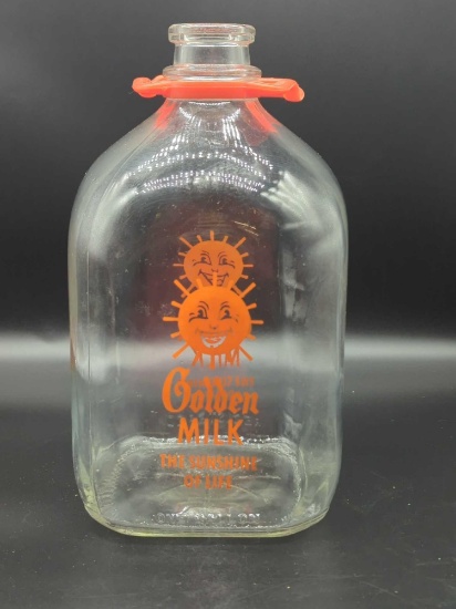 GOLDEN MILK THE SUNSHINE OF LIFE ONE GALLON GLASS BOTTLE