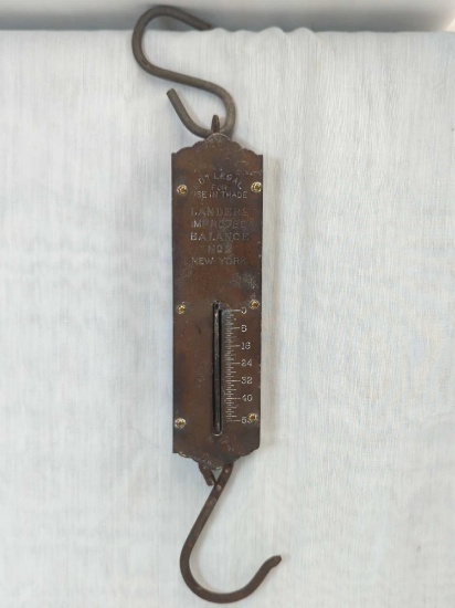 METAL HANGING SCALE LANDERS IMPROVED BALANCE NO. 2 NEW YORK