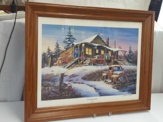 DALE KLEE ART "THE COUNTRY STORE" FRAMED 21/ 950 SIGNED