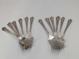ONEIDA COMMUNITY PAR PLATE SALAD FORKS( 12) MONOGRAM 