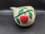 PIPPIN CREAMER BEIGE WITH BIG RED APPLE WITH LEAVES