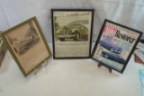 FORD FRAMED ADVERTISING LOT 30-40S