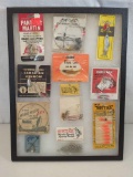 VINTAGE FISHING TACKLE DISPLAY INCLUDING 12