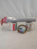 RADIO SHACK POWERHOUSE-5 FLASHLIGHT & FISHING DECOR - CUPS LOT