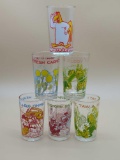 VINTAGE JELLY JAR GLASSES LOONEY TOONS - FOGHORN LEGHORN, BUGS BUNNY, ROADRUNNER & SYLVESTER TWEETY