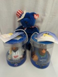 CELEBRIDUCKS TWINS PLAYER TORII HUNTER , TIMBERWOLVES PLAYER KEVIN GARNETT & TY BEANIE BUDDIES 