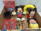 MICKEY MOUSE FIGURES, CUP, PEX DISPENSERS , STAMPERS VALENTINES