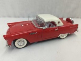 1956 FORD THUNDERBIRD CONVERTIBLE ROUTE 66 DIECAST REPLICA 1:24 SCALE NO BOX
