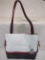 ILI NEW YORK GENUINE LEATHER MAGNET CLOSE PURSE WHITE, BLACK AND RED