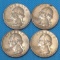 FOUR 1964 WASHINGTON QUARTERS LOT