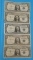 FIVE 1957 ONE DOLLAR SILVER CERTIFICATES