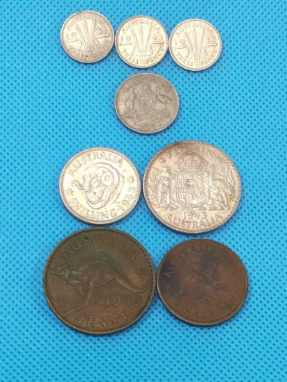 AUSTRALIA 1940's COIN LOT