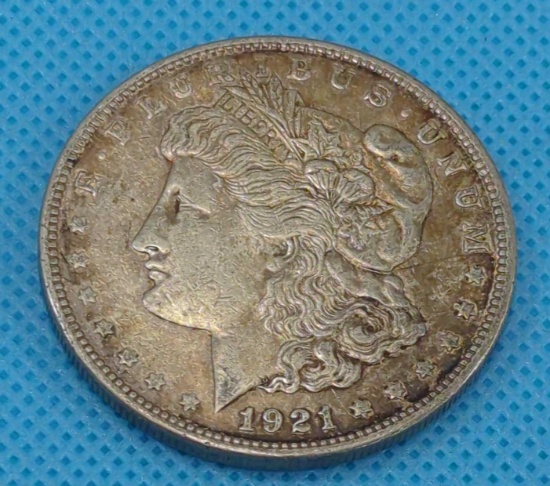 1921D MORGAN SILVER DOLLAR