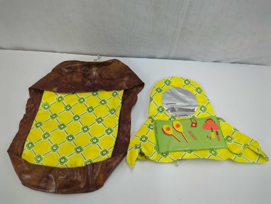 VINTAGE BARBIE BLOW UP FURNITURE BED AND VANITY UNTESTED
