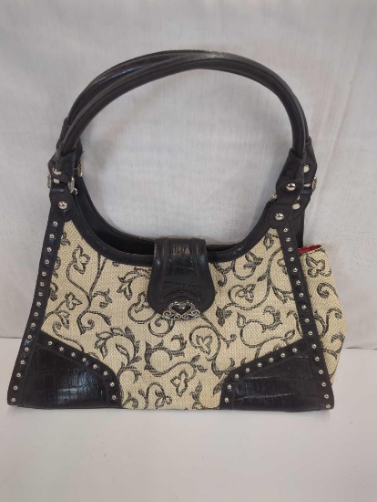 MC MARC CHANTAL PURSE MED SIZE LEATHER LOOK EXTERIOR WITH CLOTH