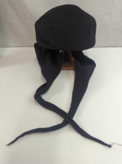 GLAMOUR FELT 100%WOOL HAT WITH SCARF TERRY SALES CORP. NY