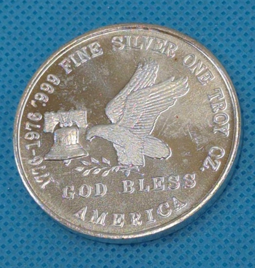TRI-STATE REFINING ONE TROY OZ. .999 FINE SILVER ROUND