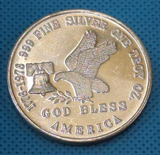 TRI-STATE REFINING ONE TROY OZ. .999 FINE SILVER ROUND