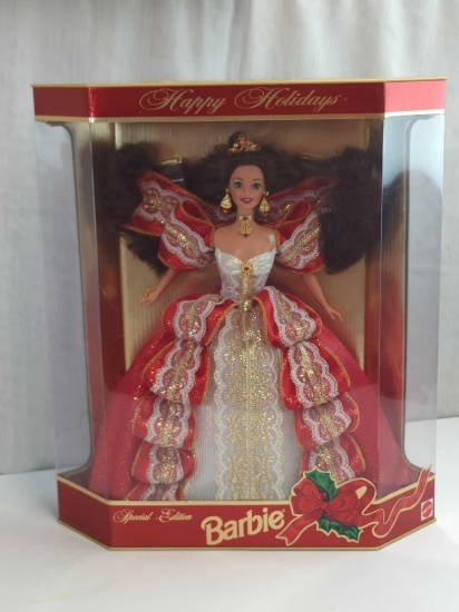 BARBIE DOLL SPECIAL EDITION 10TH ANNIVERSARY 1997 HAPPY HOLIDAYS