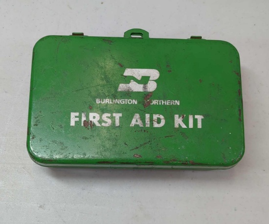 BURLINGTON NORTHERN LOCKABLE FIRST AID KIT - BOX ONLY