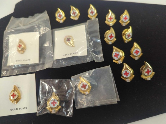 AMERICAN RED CROSS BLOOD DONOR LAPEL PINS
