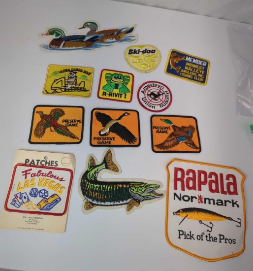 PATCHES LOT DUCK , FLINTSTONES SKI- DOO RAPALA