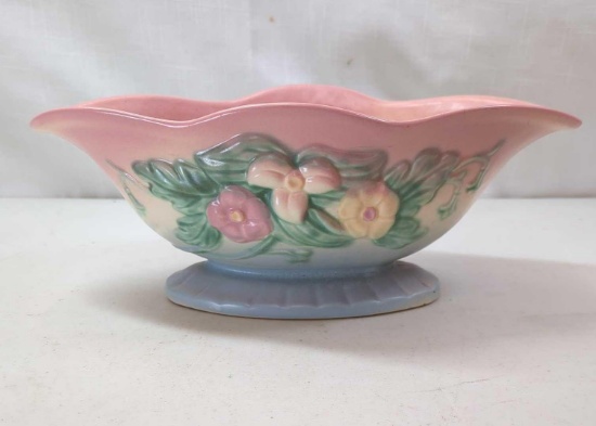 HULL ART W-21-12 WILDFLOWER FOOTED CONSOLE BOWL
