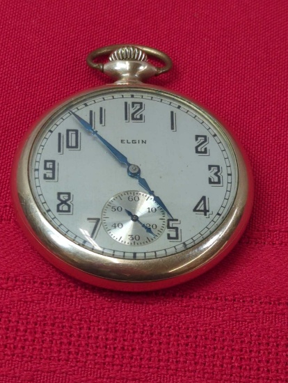 ELGIN GOLD TONED POCKET WATCH