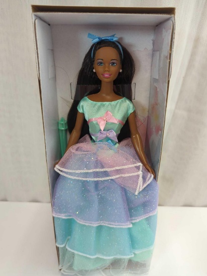 BARBIE DOLL AN AVON EXCLUSIVE SPRING TEA PARTY BARBIE THIRD IN A SERIES AFRICAN AMERICAN 161781 IN
