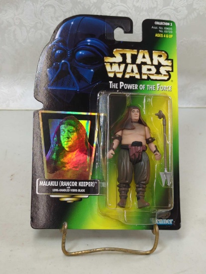 STAR WARS THE POWER OF THE FORCE - MALA KILO (RANCOR KEEPER) WITH LONG-HANDLED VIBRO-BLADE- KENNER
