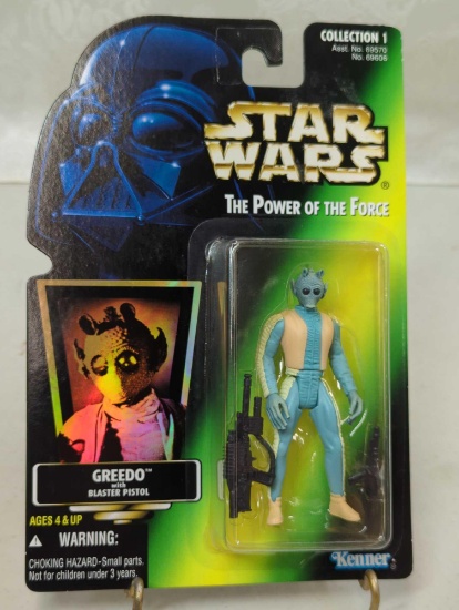 STAR WARS THE POWER OF THE FORCE - GREEDO W/ BLASTER PISTOL - KENNER