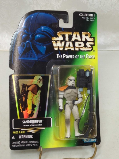 STAR WARS THE POWER OF THE FORCE - SANDTROOPER W/ HEAVY BLASTER RIFLE- KENNER