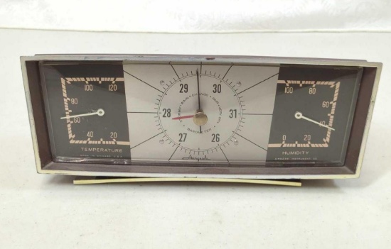 VINTAGE MCM AIRGUIDE WEATHER STATION DESKTOP- TEMPERATURE ? BAROMETER- HUMIDITY