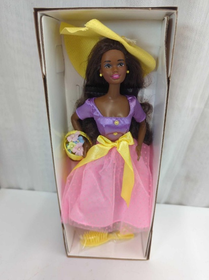 BARBIE DOLL1995 AN AVON EXCLUSIVE SPRING BLOSSOM BARBIE FIRST IN A SERIES AFRICAN AMERICAN F22593-1