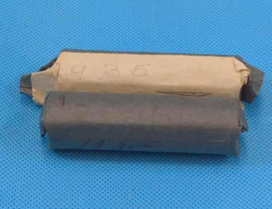 TWO ROLLS 1937 BUFFALO HEAD NICKELS - 80 TOTAL