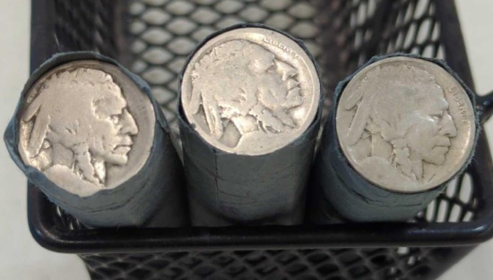 BUFFALO HEAD NICKEL LOT - WELL WORN - DATE UNREADABLE - 120 TOTAL