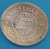 ENGELHARD ONE TROY OUNCE 999+ FINE SILVER ROUND THE AMERICAN PROSPECTOR