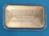 ENGELHARD 1 TROY OZ. FINE SILVER .999 + BAR IN CLEAR CASE