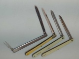 VINTAGE SALAMI FOLDING KNIVES COLONIAL, GERSON, BIERHOFF SOME RUST