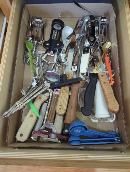 Utensils wine corks , knives , nut cracker set