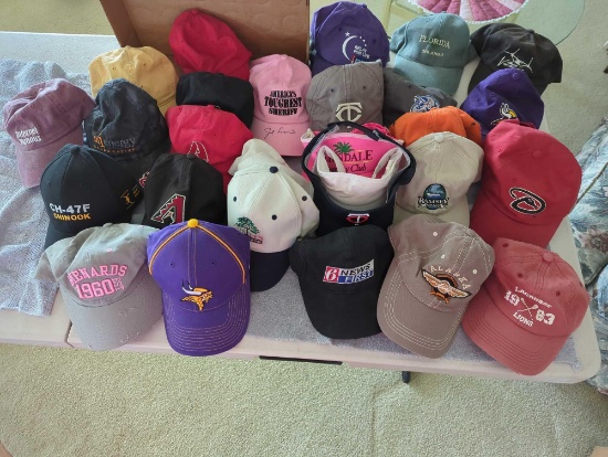 BALL CAPS ONE SIZE FITS MOST , MENARDS AUSTIN MN,VIKINGS,TWINS VISERS &MORE