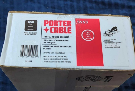 PORTER-CABLE PLATE JOINING BISCUITS 5553 FOUR BAGS 250 EACH