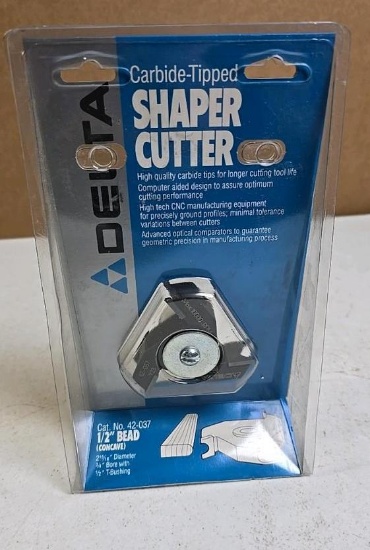 Delta 42-037 Shaper Cutter, 2 1/16" Diameter, Carbide-Tipped, 1/2" Bead