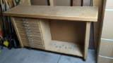 Wooden Workbench with 9 Drawers, 60