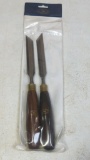 Crown Tools Woodworking Chisels, Sheffield England, Wooden Handles