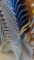 10 Stackable Plastic Molded Shell Chairs, Metal Frame