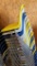 10 Stackable Plastic Molded Shell Chairs, Metal Frame