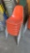 Herman Miller Eames Molded Fiberglass Side Chair, Orange, Stackable