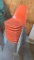 Herman Miller Eames Molded Fiberglass Side Chair, Orange, Stackable